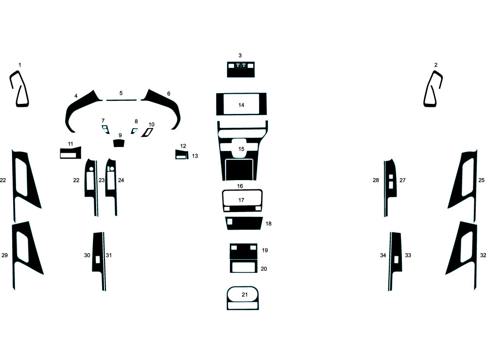 Subaru Solterra 2023-2024 Dash Kit Diagram