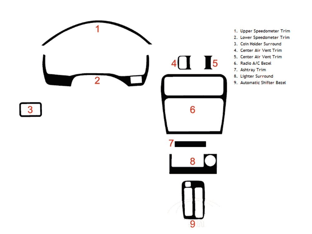 Toyota Paseo 1995-1997 Dash Kit Diagram