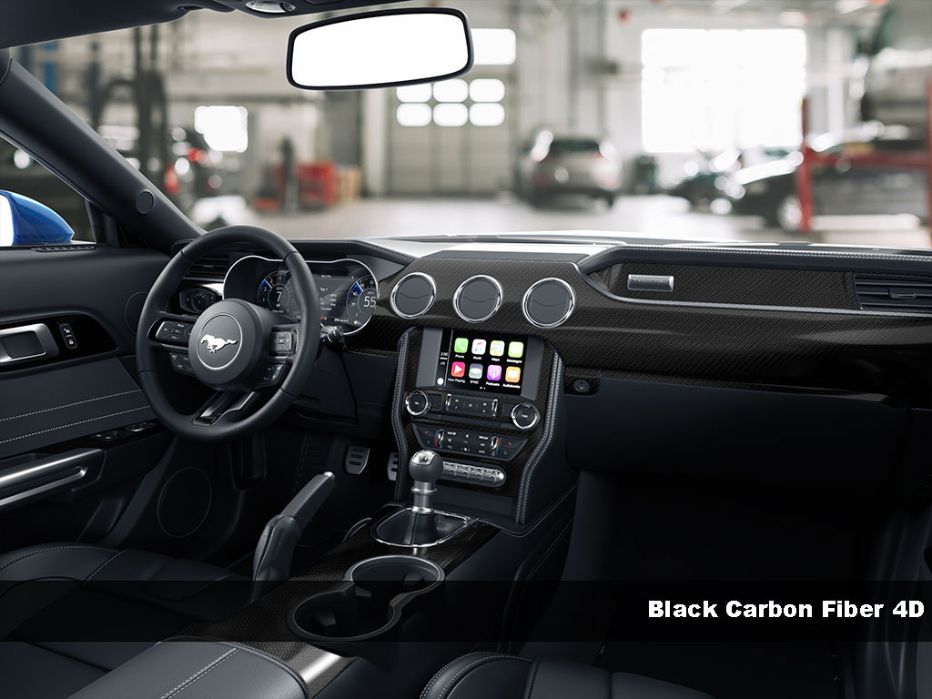 4D Carbon Fiber Black Dash Trim Kit