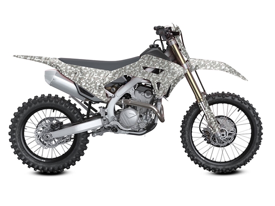 Rwraps Camouflage 3D Fractal Silver Do-It-Yourself Dirt Bike Wraps