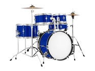 Rwraps Gloss Metallic Dark Blue Drum Kit Wrap