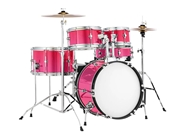 Rwraps Matte Chrome Pink Rose Drum Kit Wrap