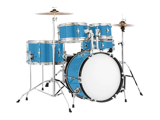 Rwraps Matte Sky Blue Drum Kit Wrap