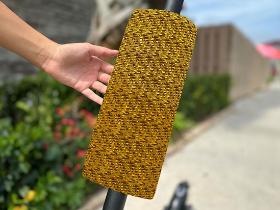 Rwraps 3D Carbon Fiber Gold (Digital) Do-It-Yourself E-Scooter Wraps
