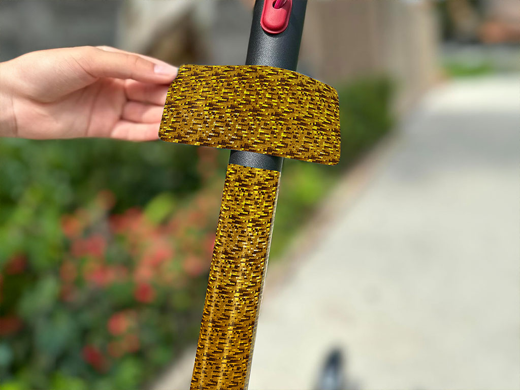 Rwraps 3D Carbon Fiber Gold (Digital) Electric Kick-Scooter Wraps