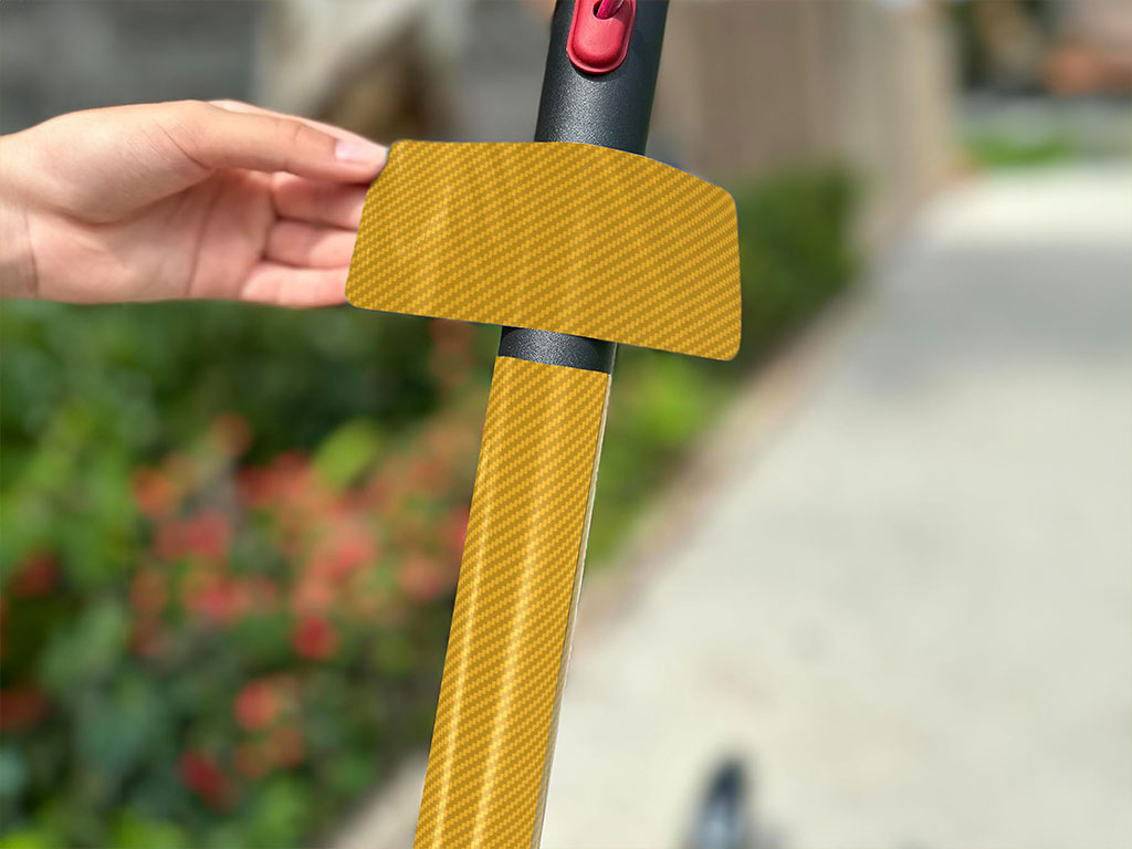 Rwraps 3D Carbon Fiber Yellow Electric Kick-Scooter Wraps