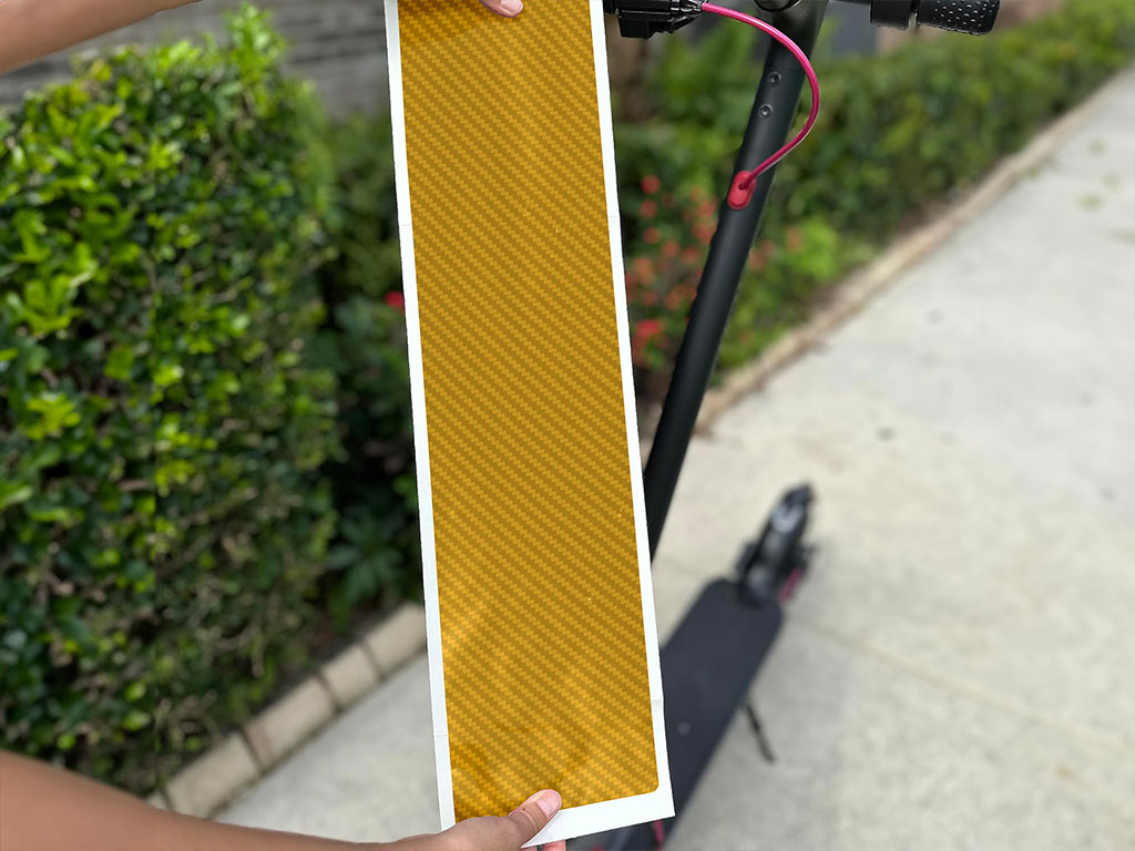 Rwraps 3D Carbon Fiber Yellow DIY Electric Scooter Wraps