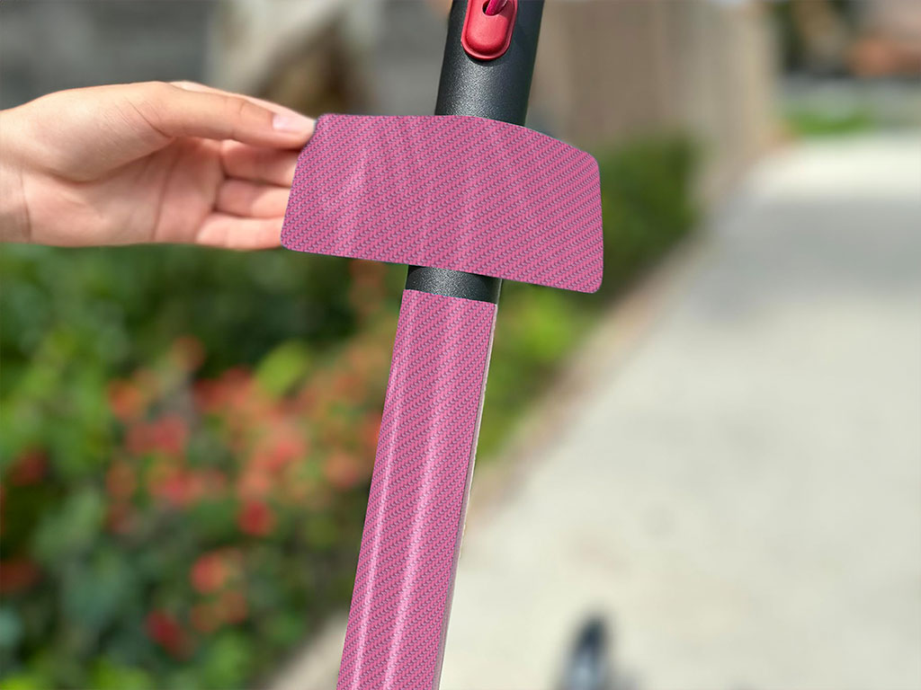 Rwraps 4D Carbon Fiber Pink Electric Kick-Scooter Wraps