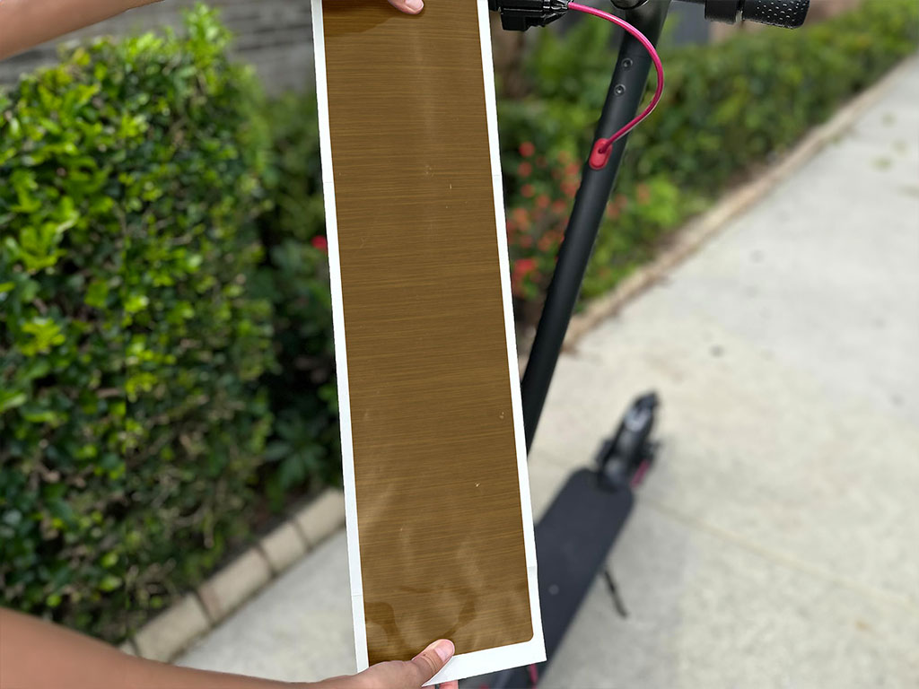 Rwraps Brushed Aluminum Gold DIY Electric Scooter Wraps