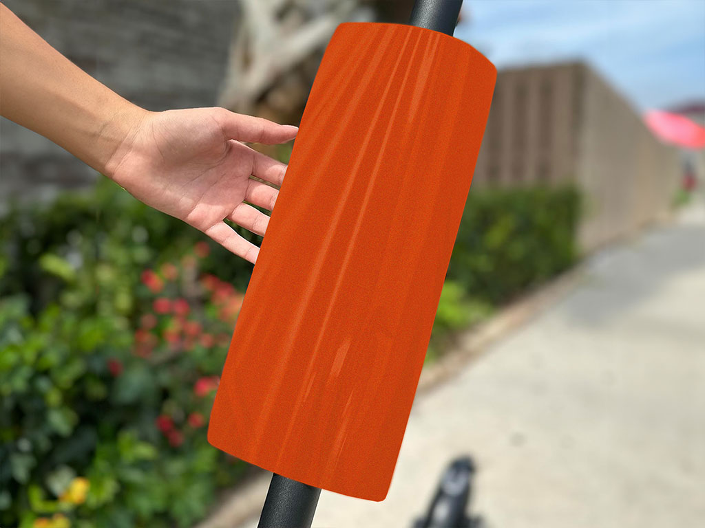 Rwraps Gloss Metallic Fire Orange Do-It-Yourself E-Scooter Wraps