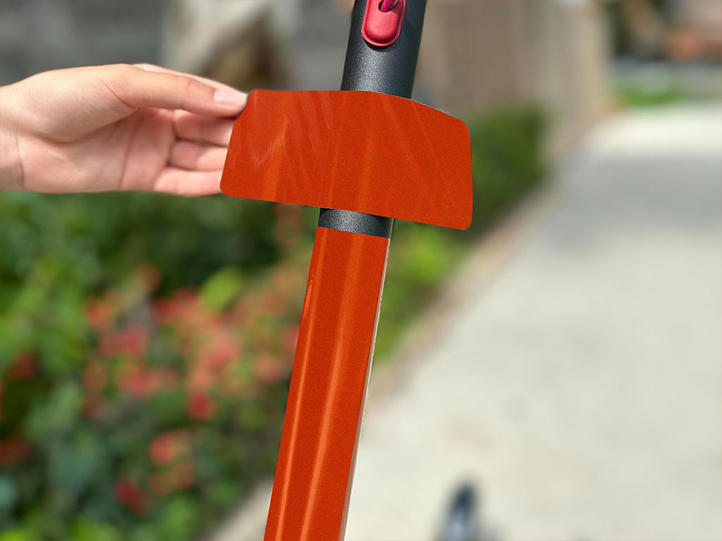 Rwraps Gloss Metallic Fire Orange Electric Kick-Scooter Wraps