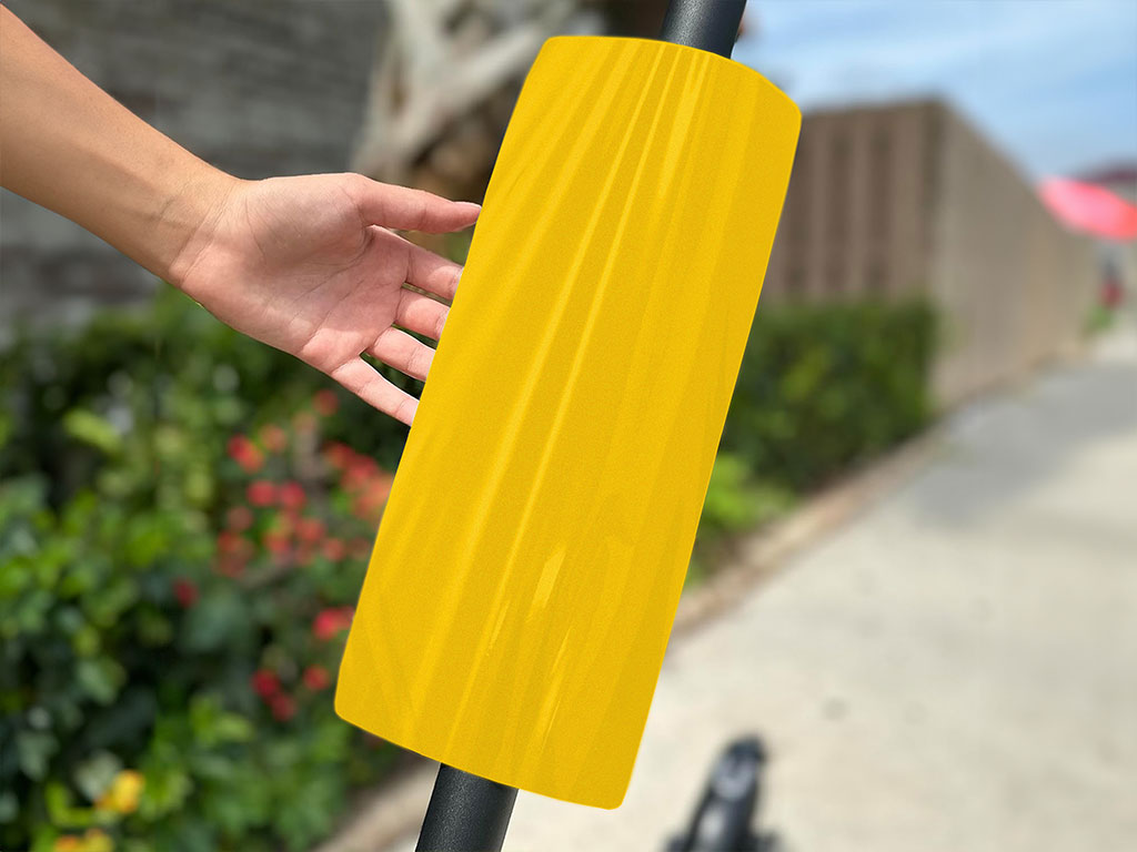 Rwraps Gloss Metallic Yellow Do-It-Yourself E-Scooter Wraps