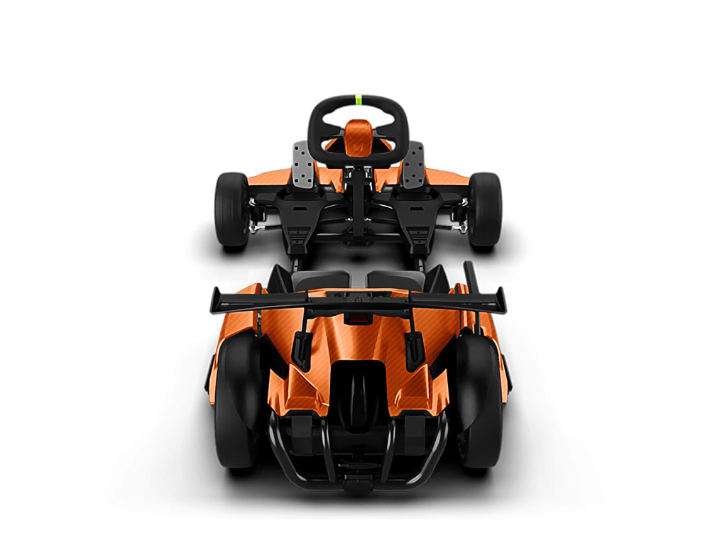 Rwraps 3D Carbon Fiber Orange DIY Go Kart Wraps