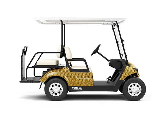 Rwraps 3D Carbon Fiber Gold (Digital) Do-It-Yourself Golf Cart Wraps