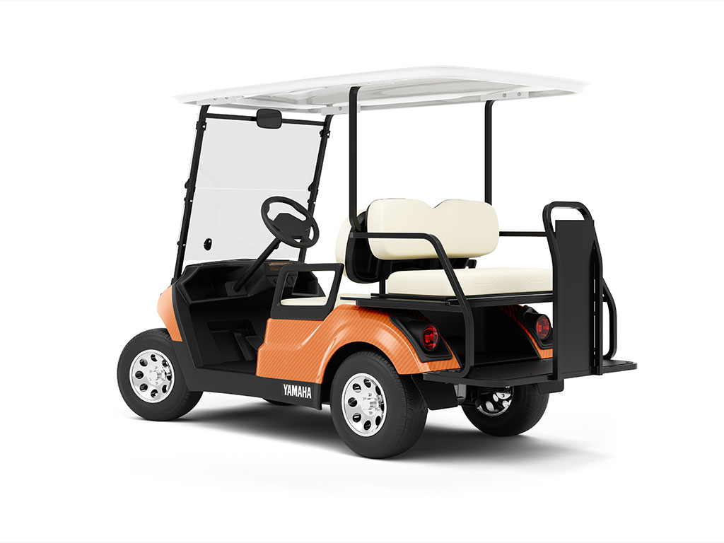 Rwraps 3D Carbon Fiber Orange Golf Cart Vinyl Wraps