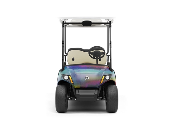 Rwraps Holographic Chrome Black Neochrome DIY Golf Cart Wraps