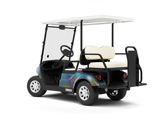 Rwraps Holographic Chrome Black Neochrome Golf Cart Vinyl Wraps