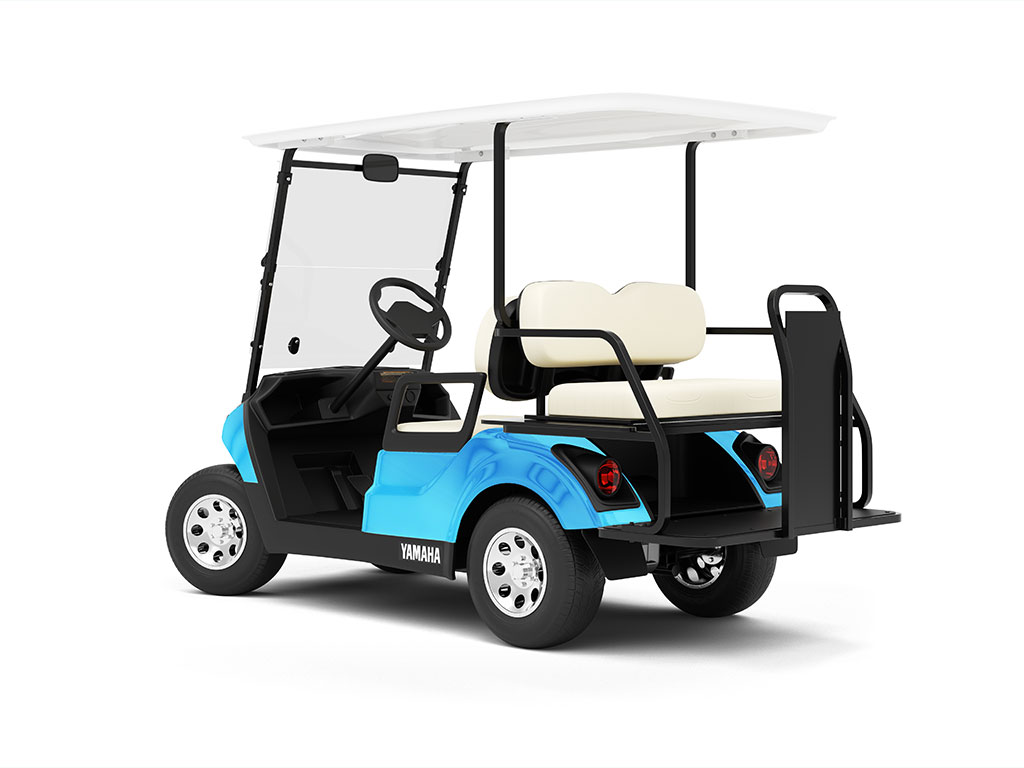 Rwraps Matte Chrome Light Blue Golf Cart Vinyl Wraps