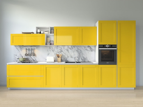 3M™ 2080 Gloss Bright Yellow Kitchen Cabinet Wraps