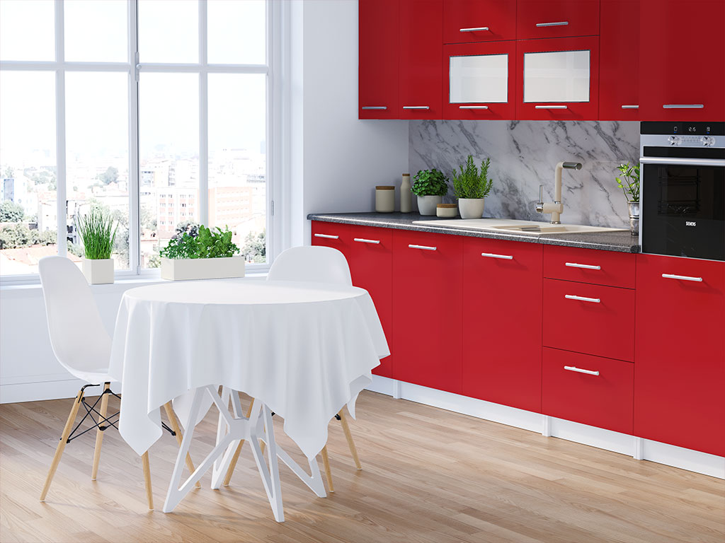 3M 2080 Gloss Flame Red DIY Kitchen Cabinet Wraps