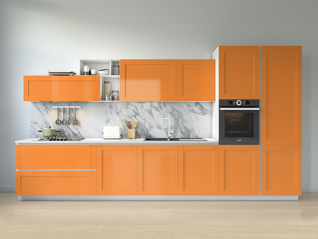 3M 2080 Gloss Bright Orange Kitchen Cabinetry Wraps
