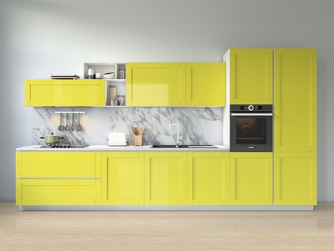 3M™ 2080 Gloss Lucid Yellow Kitchen Cabinet Wraps