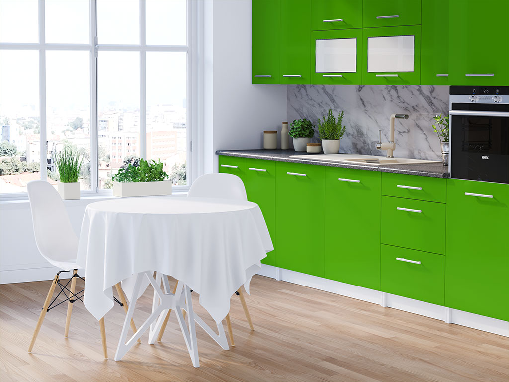 3M 2080 Satin Apple Green DIY Kitchen Cabinet Wraps