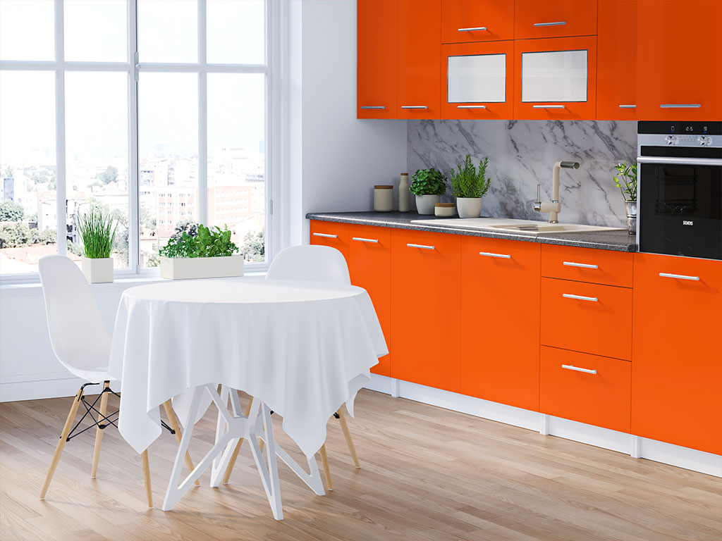 3M 1080 Satin Neon Fluorescent Orange DIY Kitchen Cabinet Wraps