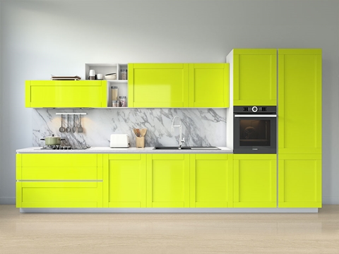 3M™ 1080 Satin Neon Fluorescent Yellow Kitchen Cabinet Wraps