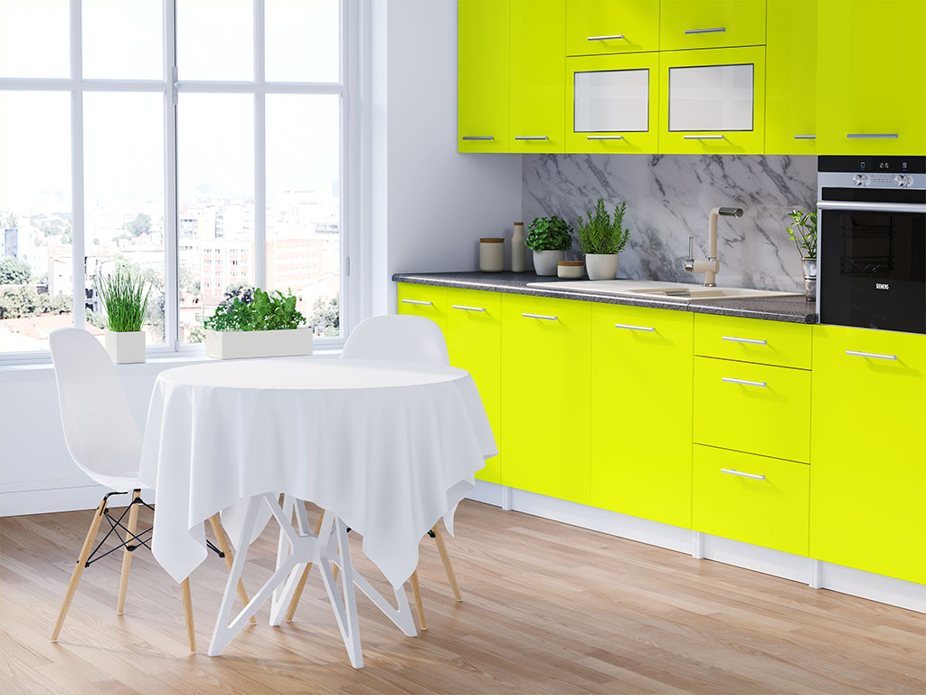 3M 1080 Satin Neon Fluorescent Yellow DIY Kitchen Cabinet Wraps