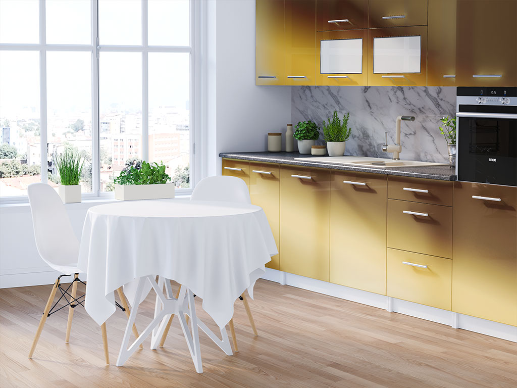 Avery Dennison SF 100 Gold Chrome DIY Kitchen Cabinet Wraps