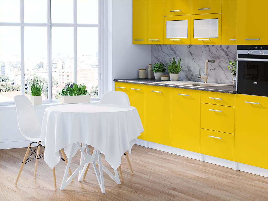 Avery Dennison SW900 Gloss Yellow DIY Kitchen Cabinet Wraps