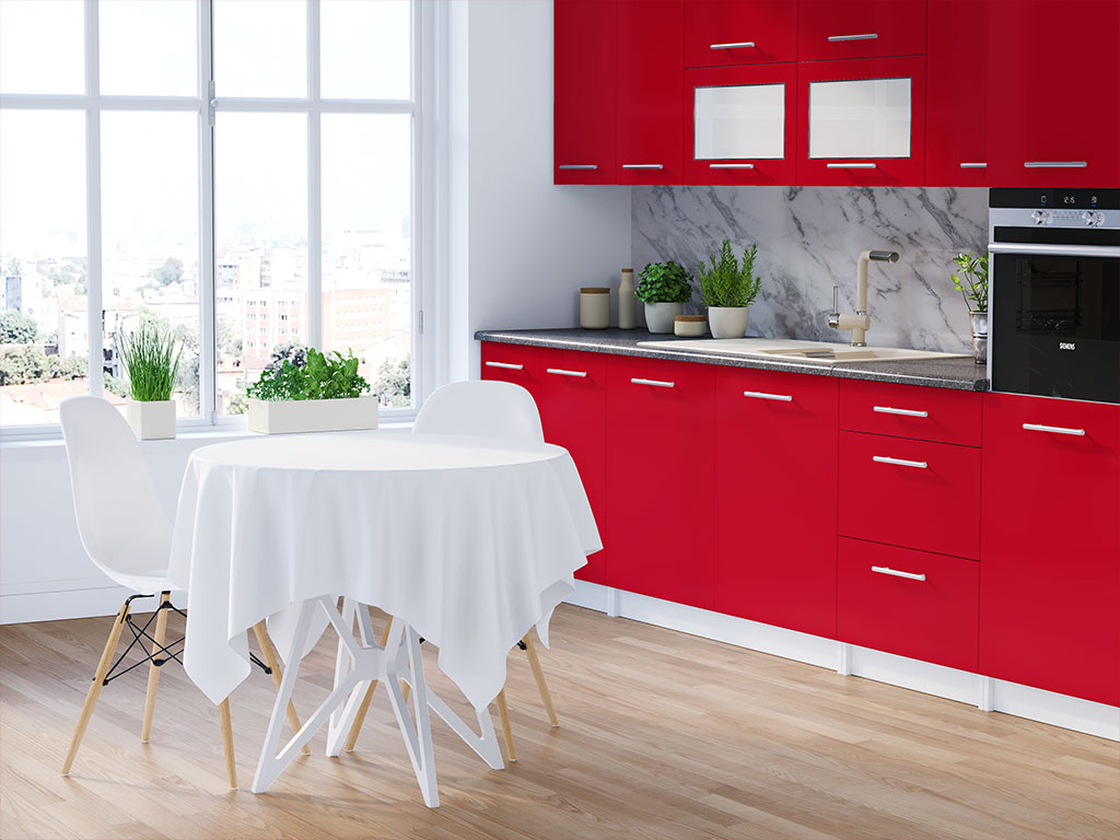 Avery Dennison SW900 Gloss Cardinal Red DIY Kitchen Cabinet Wraps