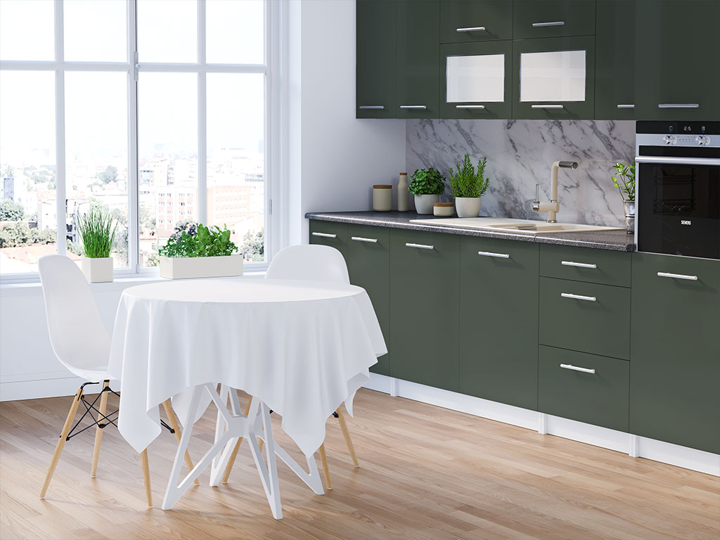 Avery Dennison SW900 Matte Olive Green DIY Kitchen Cabinet Wraps