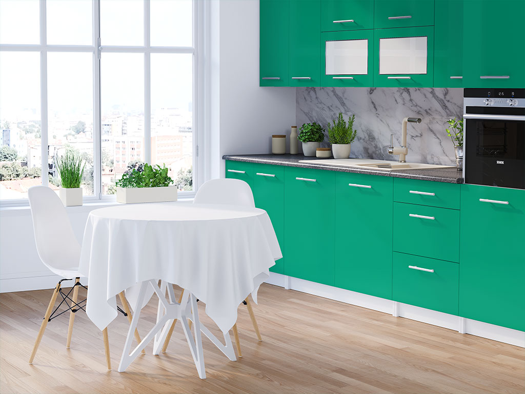 Avery Dennison SW900 Gloss Emerald Green DIY Kitchen Cabinet Wraps