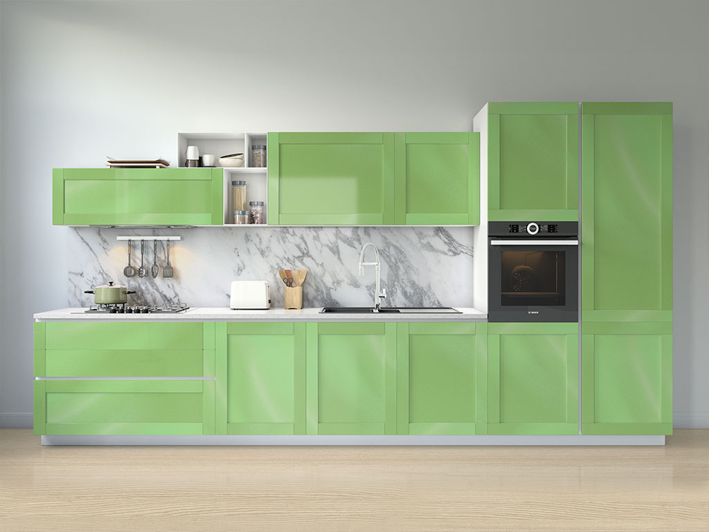 Avery Dennison SW900 Gloss Light Green Pearl Kitchen Cabinetry Wraps