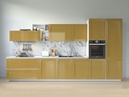 ORACAL 975 Brushed Aluminum Gold Kitchen Cabinetry Wraps