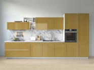 ORACAL 975 Carbon Fiber Gold Kitchen Cabinetry Wraps