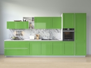 Rwraps 3D Carbon Fiber Green Kitchen Cabinetry Wraps