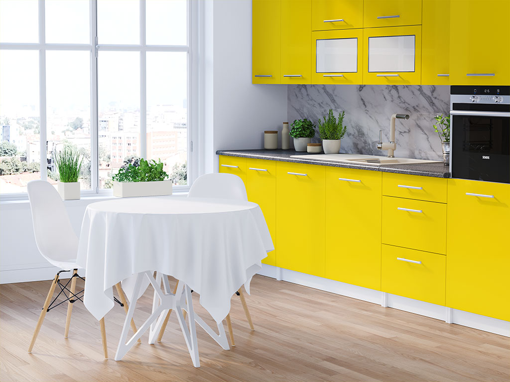 Rwraps Gloss Yellow (Maize) DIY Kitchen Cabinet Wraps
