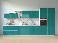 Rwraps Gloss Metallic Emerald Green Kitchen Cabinetry Wraps
