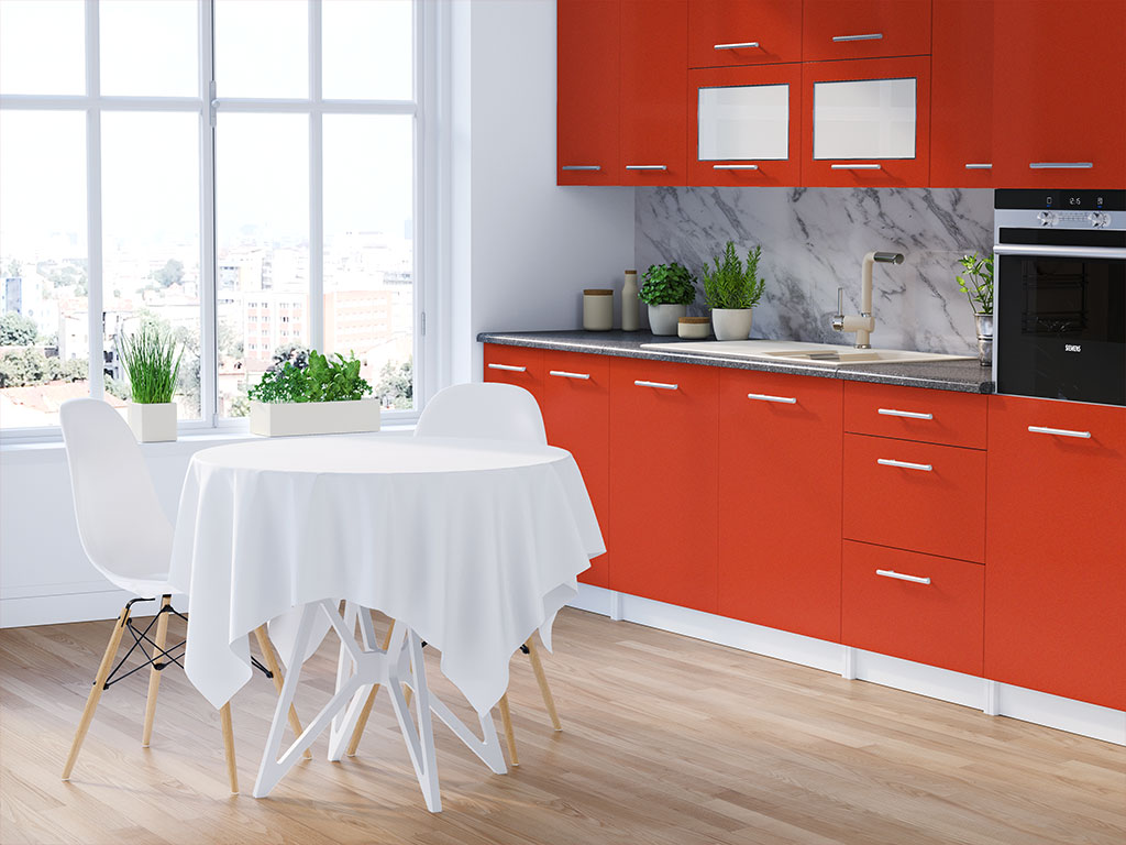 Rwraps Gloss Metallic Orange DIY Kitchen Cabinet Wraps
