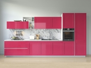 Rwraps Gloss Metallic Rose Red Kitchen Cabinetry Wraps
