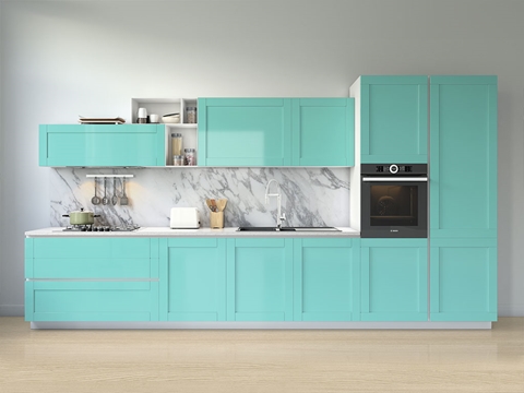 Rwraps™ Gloss Turquoise Kitchen Cabinet Wraps