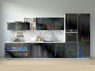Rwraps Holographic Chrome Black Neochrome Kitchen Cabinetry Wraps
