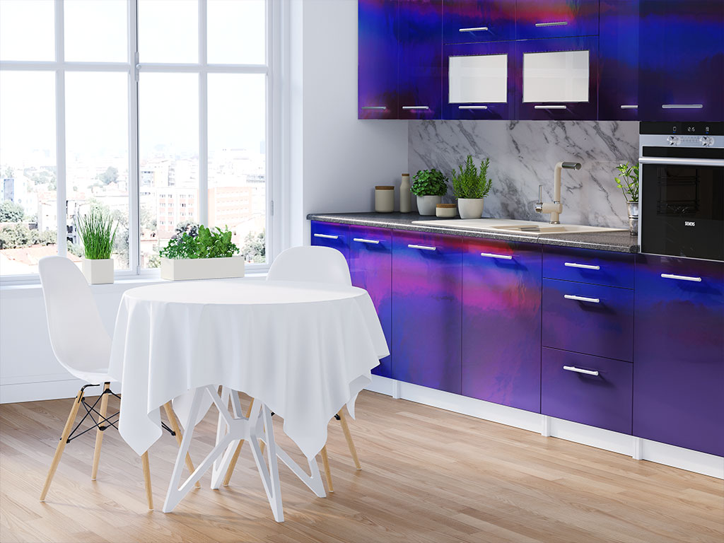 Rwraps Holographic Chrome Purple Neochrome DIY Kitchen Cabinet Wraps