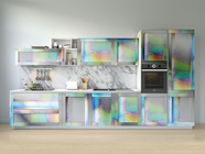 Rwraps Holographic Chrome Silver Neochrome Kitchen Cabinetry Wraps
