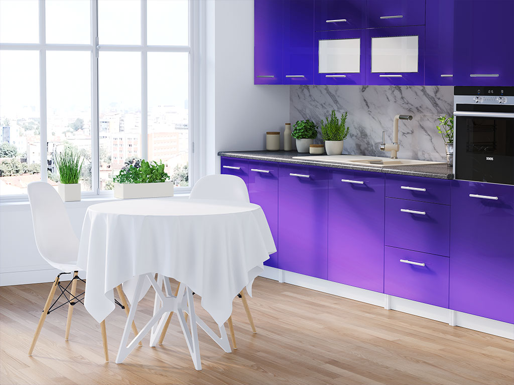 Rwraps Matte Chrome Purple DIY Kitchen Cabinet Wraps