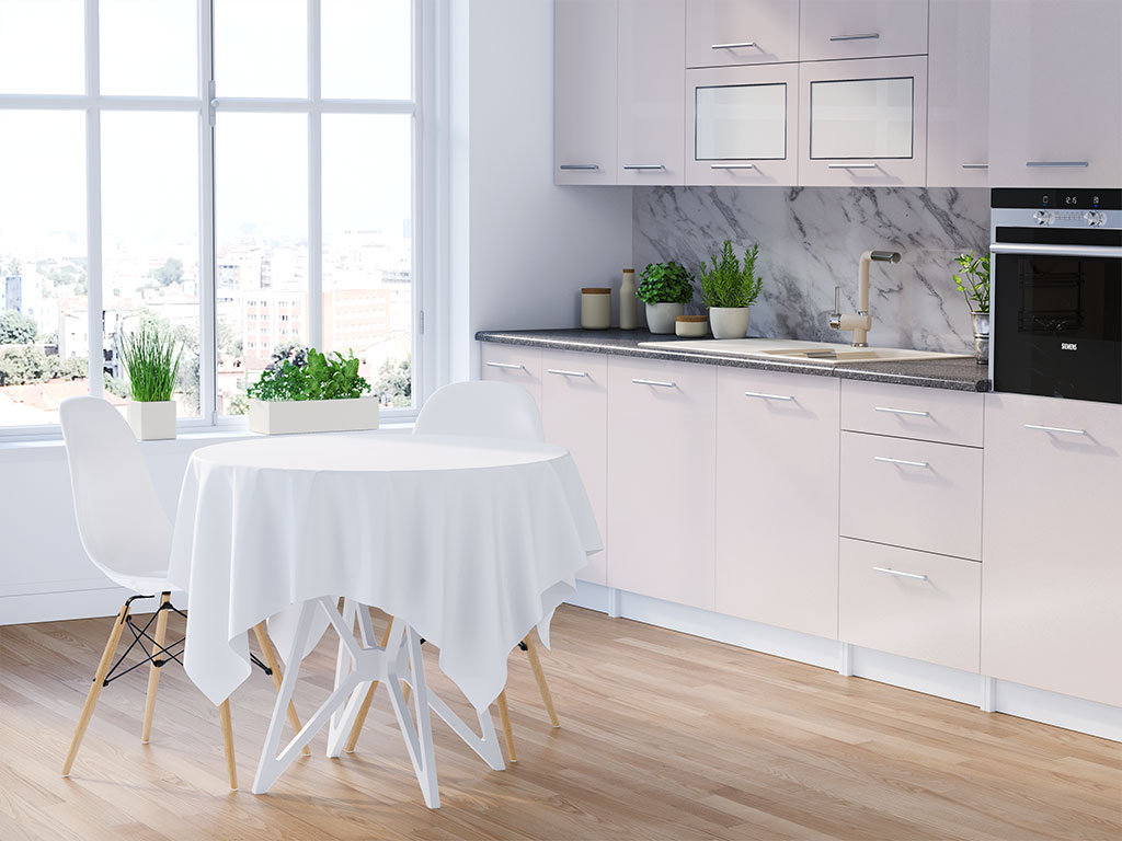 Rwraps Pearlescent Gloss White DIY Kitchen Cabinet Wraps