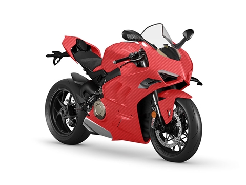 ORACAL® 975 Carbon Fiber Geranium Red Motorcycle Wraps